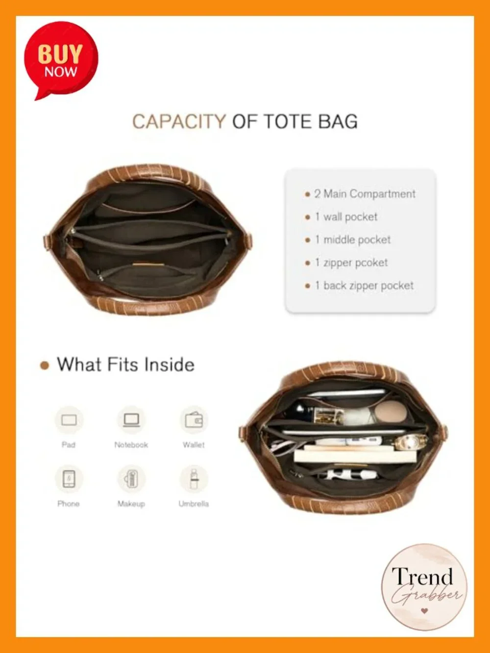 Genuine Leather Satchel Bag Women Top Handle Detachable Strap